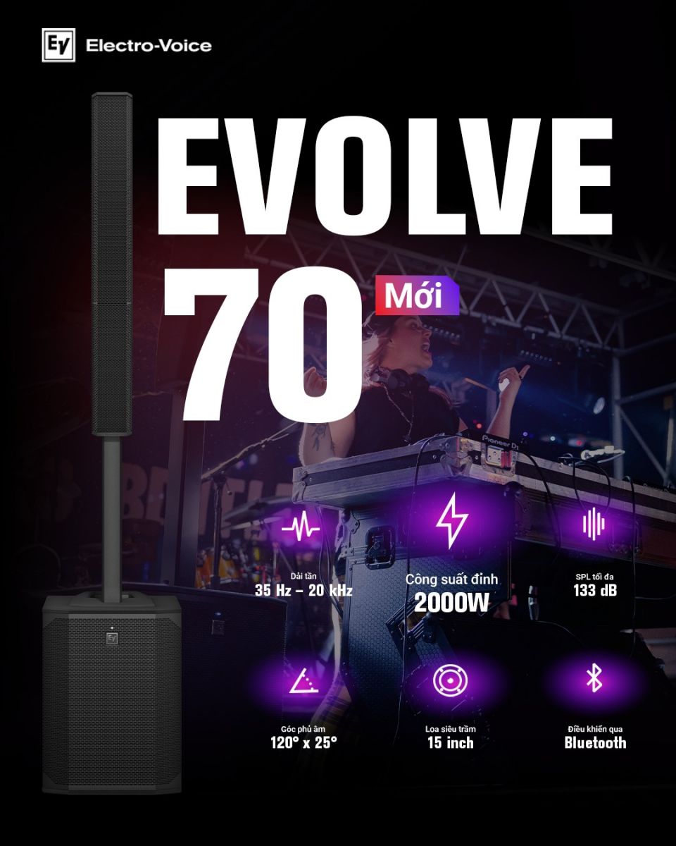 Loa cột 2000W Electrovoice EVOLVE 70
