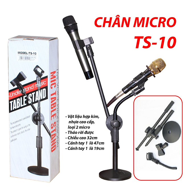 CHÂN MICRO ĐỂ BÀN TS 10