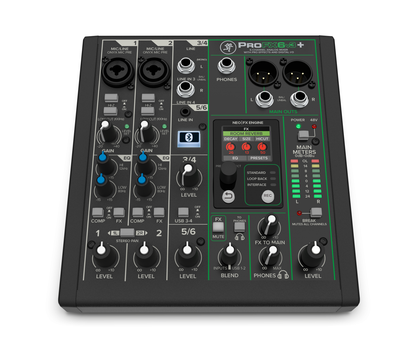 Mixer mackie ProFX6v3+