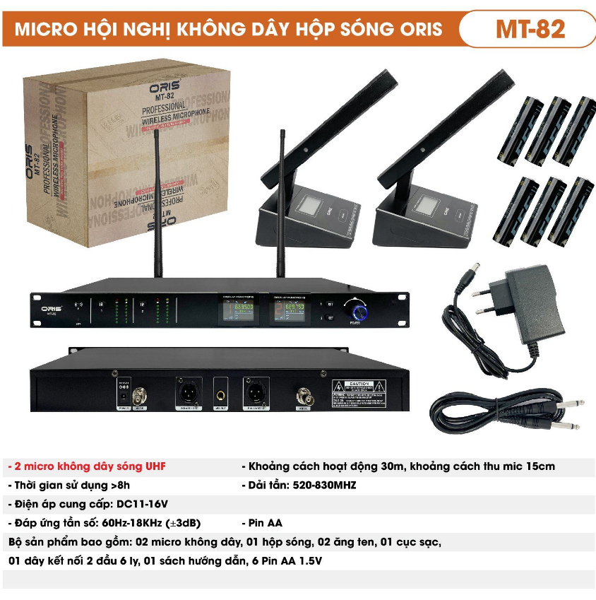 Micro hội nghị đa hướng 2 mic ORIS MT 82