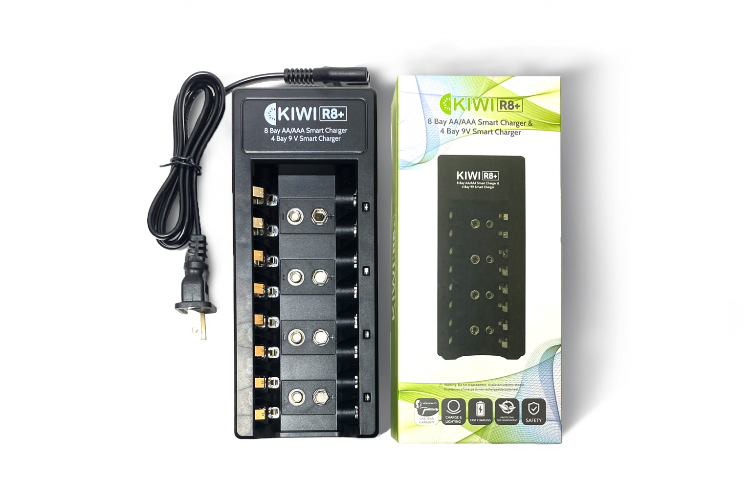 Bộ sạc 8 kênh Pin 2A R8+ KIWI