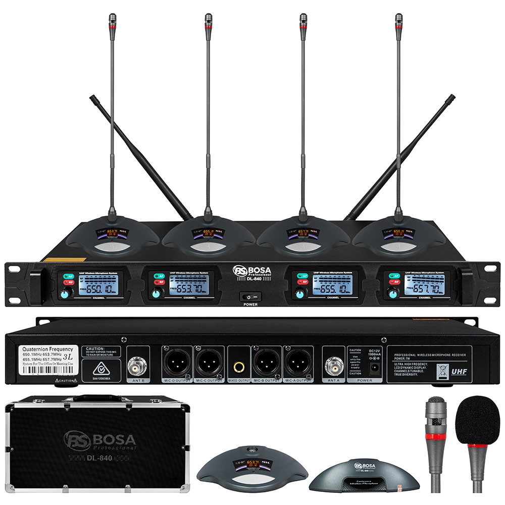 Micro hội nghị không dây 4 kênh bosa DL-840