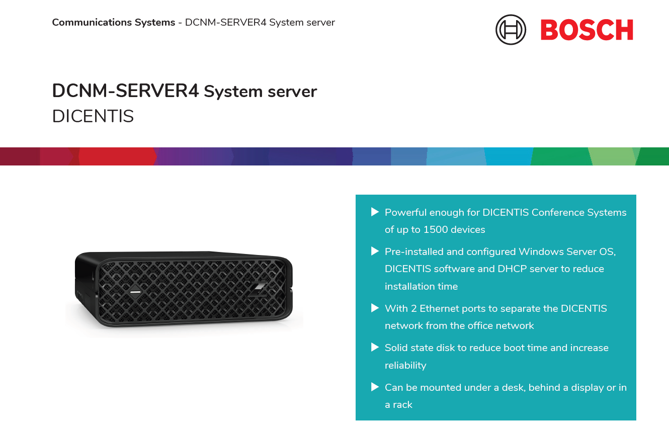 Máy chủ hệ thống DICENTIS DCNM-SERVER4