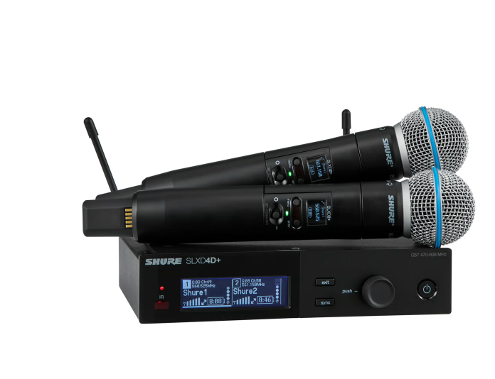 Micro không dây 2 tay mic Shure SLXD24D+/B58