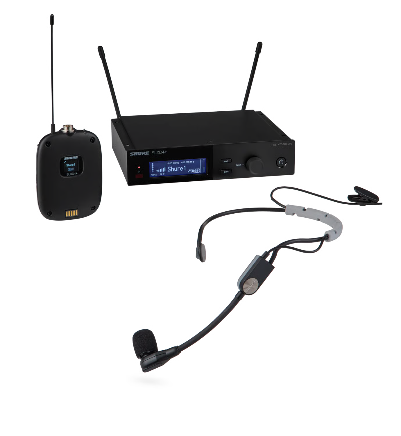Micro không dây cài tai Shure SLXD14+/SM35